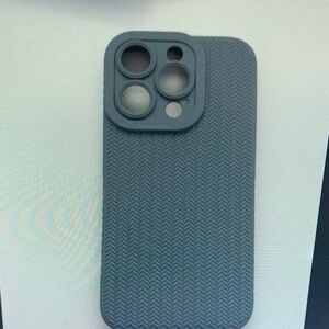 Apple Dark Gray Herringbone Phone Case